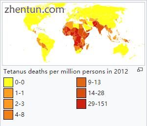 Tetanus deaths per million persons in 2012.jpg