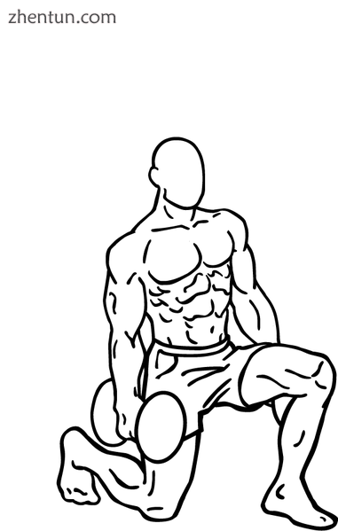 This picture shows the rehabilitative exercise called a “lunge” used to treat .png