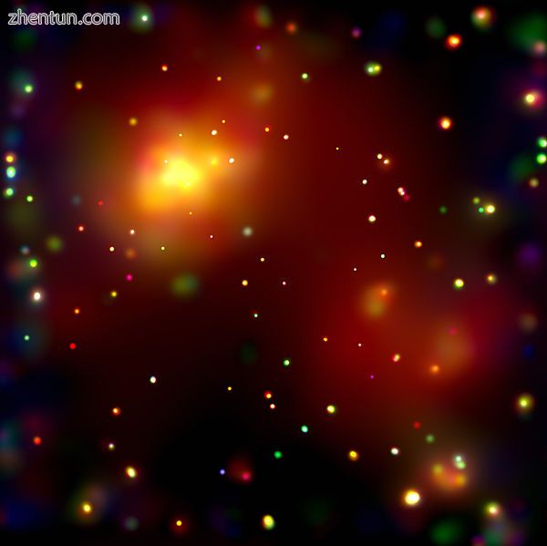 Chandra&#039;s image of the galaxy cluster Abell 2125 reveals a complex of sever.jpg