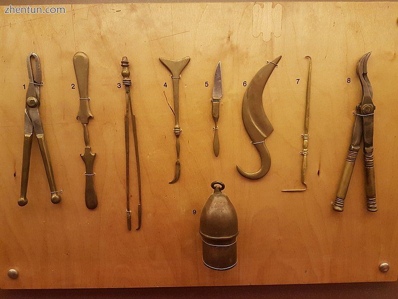 Surgical tools, 5th century BC. Reconstructions based on descriptions within the.jpg