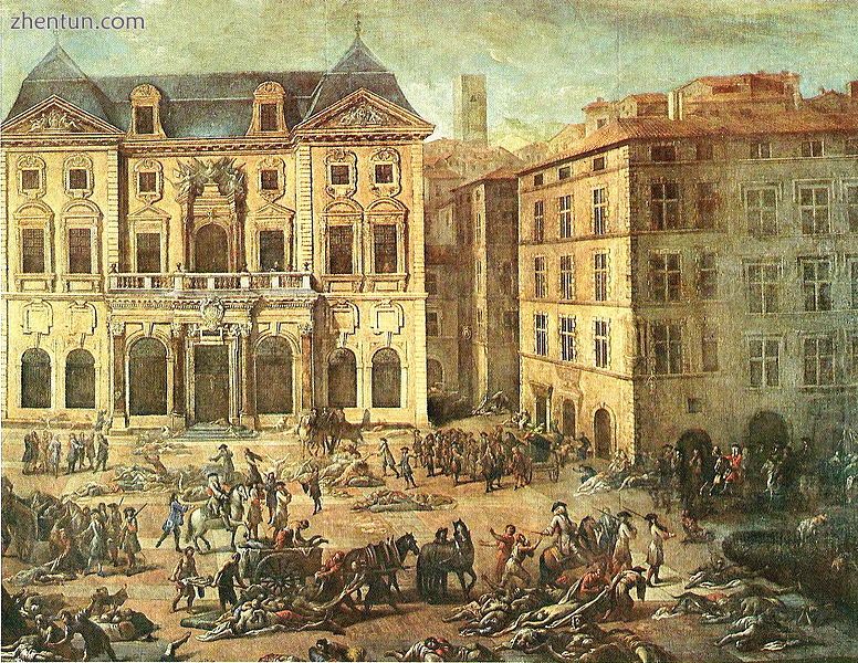 Great Plague of Marseille in 1720 killed 100,000 people in the city and the surr.jpg