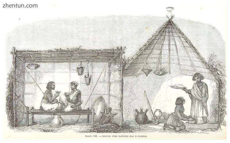 19th century drinking scene in Kordofan, home to the Humr tribe, imbibers of a d.jpg