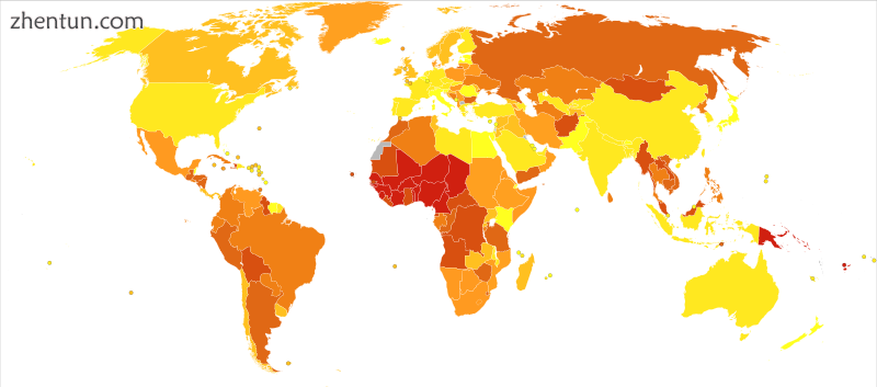 Appendicitis deaths per million persons in 2012