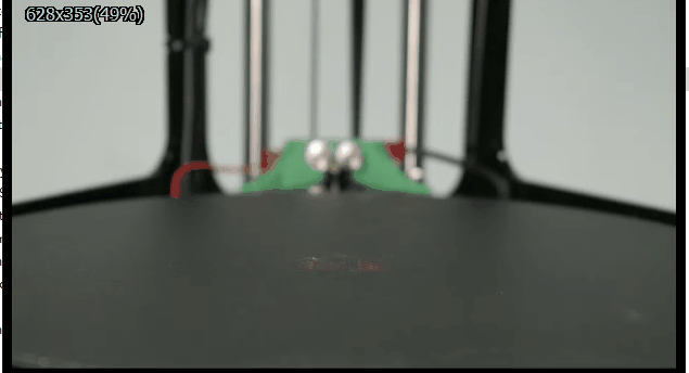 A timelapse video of a robot model (logo of Make magazine) being printed using F.gif
