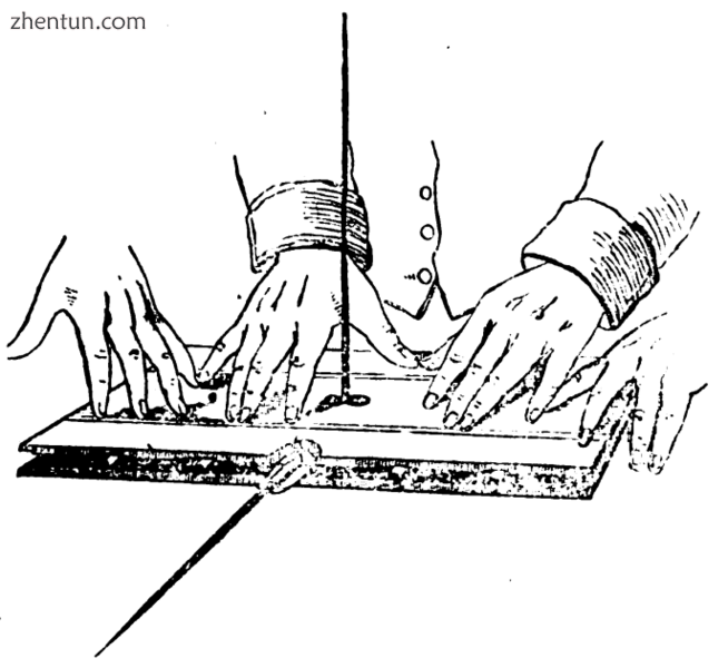 Faraday&#039;s apparatus for experimental demonstration of ideomotor effect on t.png