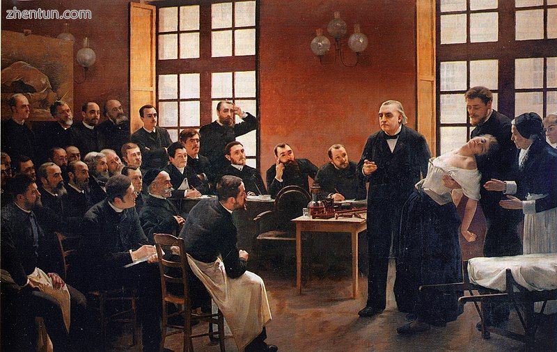 André Brouillet&#039;s 1887 A Clinical Lesson at the Salpêtrière depicting a .jpg