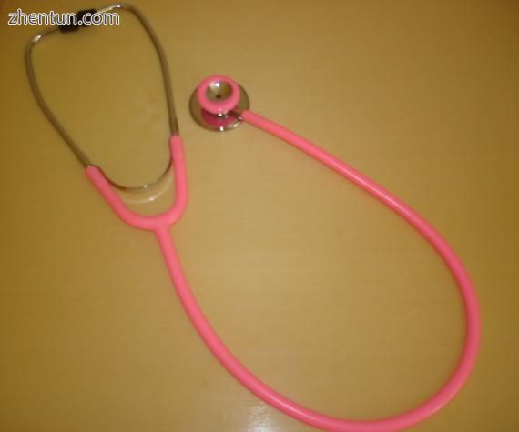 Acoustic stethoscope, with the bell upwards.JPG