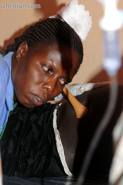 A Pinard horn used by a U.S. Army Reserve nurse in Uganda.jpg