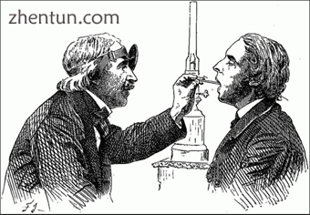 The laryngoscopy. From García, 1884.gif