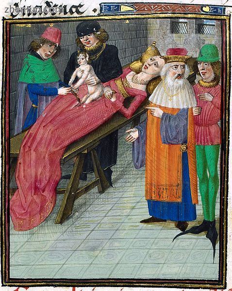 Fictional 15th-century depiction of the birth of Julius Caesar.jpg