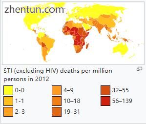 STI (excluding HIV) deaths per million persons in 2012.jpg
