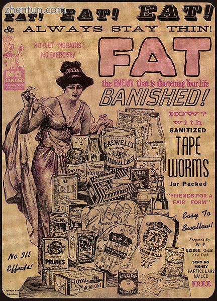 Advertisement offering  sanitized tape worms jar packed  under the heading.jpg