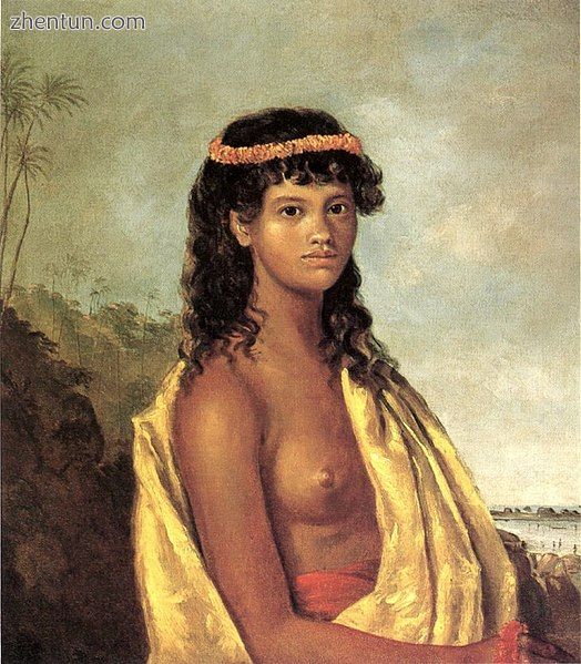 1825 oil painting entitled Tetuppa, a Native Female of the Sandwich Islands, by .jpg