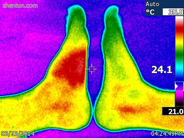 The left side of the image shows the ≈4 °C (7 °F) temperature increase (satur.jpg