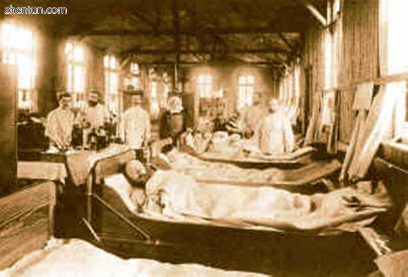 1892 cholera outbreak in Hamburg, hospital ward.gif